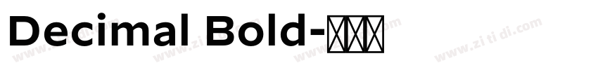 Decimal Bold字体转换